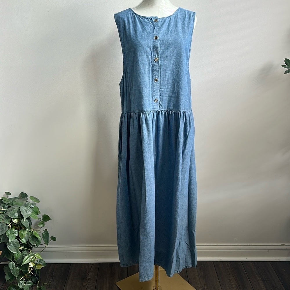 Vintage Bryn Connelly Womens 12 Cotton Sleeveless Maxi Dress Cotton Cottagecore‎